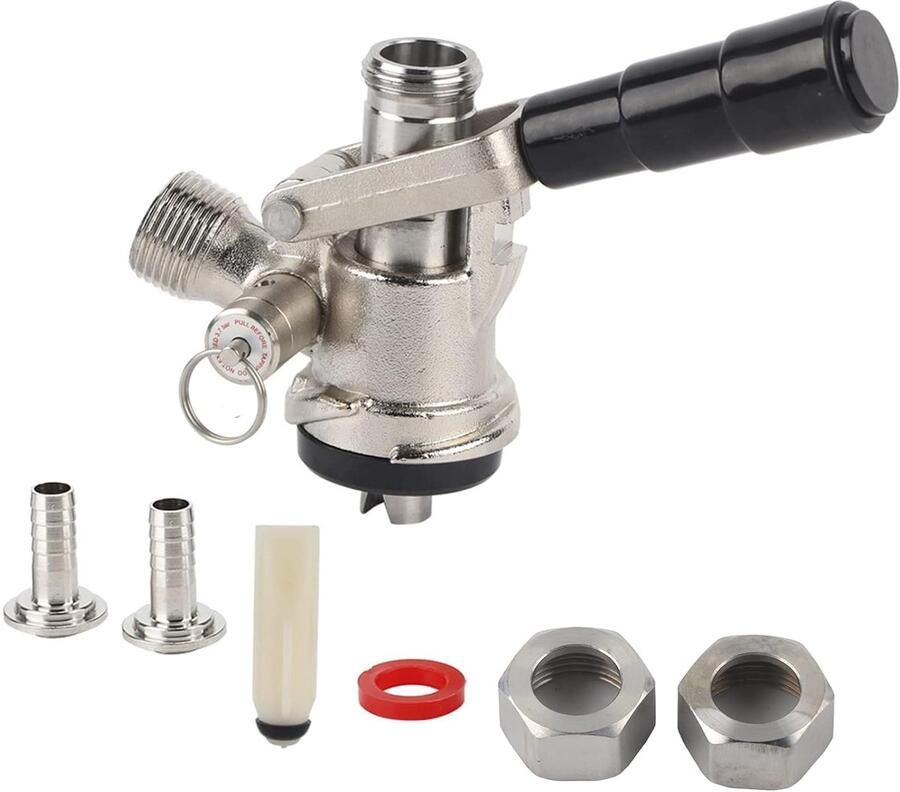 Beer Dispenser Keg-Clasp Tap Head G5 8 Thread S Type Basket Keg Tap Head met 6 Fittingen Brewing Barrel Beer Faucets Beer Faucet voor Bars Restaurants Familie - Foto 3
