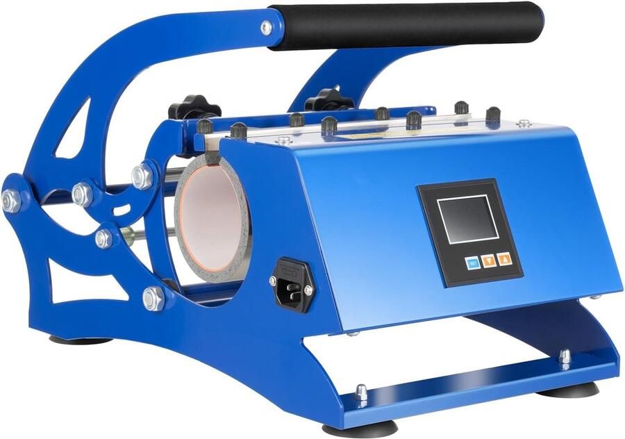 Beker Pers Hittepers Mokken Sublimatie Printen 5 Verwisselbare Onderzetters 8-30 oz Blauw Zwart