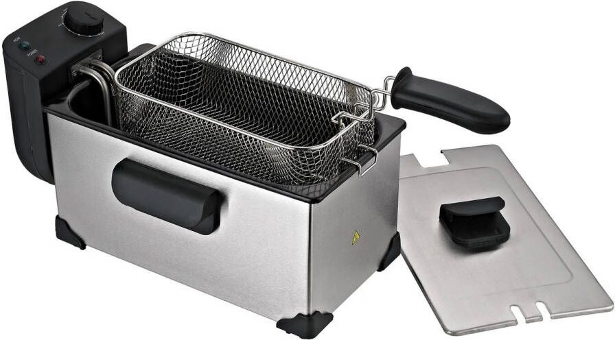BellissiBo Friteuse Friteurpan 3L RVS – Grote capaciteit Thermostaat 90-190°C Afneembare binnenpan en deksel