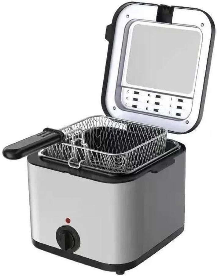 Benelux Select Friteuse – Friteuse 2 5 liter – Frituurpan – Frituurpan 2 5 liter – 1000W 80°C Tot 190°C 32 × 21 × 19 cm