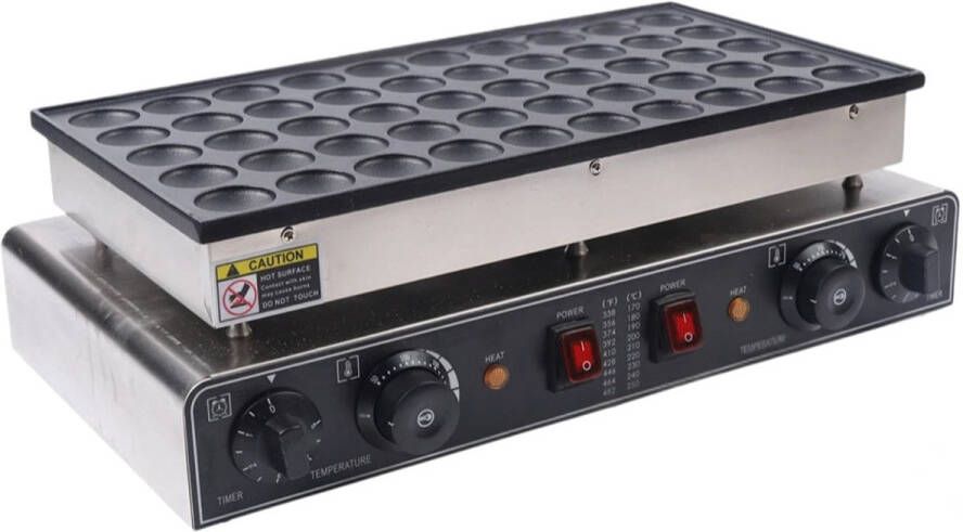 Benelux Select Poffertjesmaker – Poffertjesplaat – Poffertjespan – Anti-aanbaklaag – 50st Per Keer – Anti-slip 54 × 29 × 16 5 cm