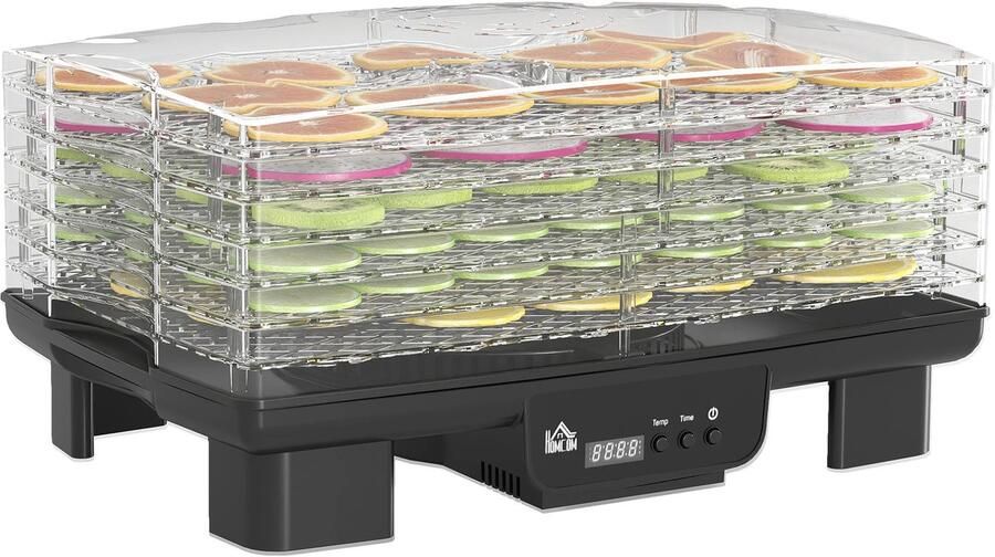 Benelux Select Voedseldroger – Dehydrator – Voedsel Droger – 6-Laags – Instelbare Temperatuur 40-70°C – 550W 43 × 29 5 × 28 cm