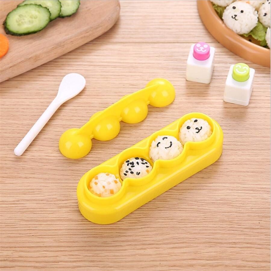 Bento Maker Mold Set 5 Delen Ball en Nori Cutter