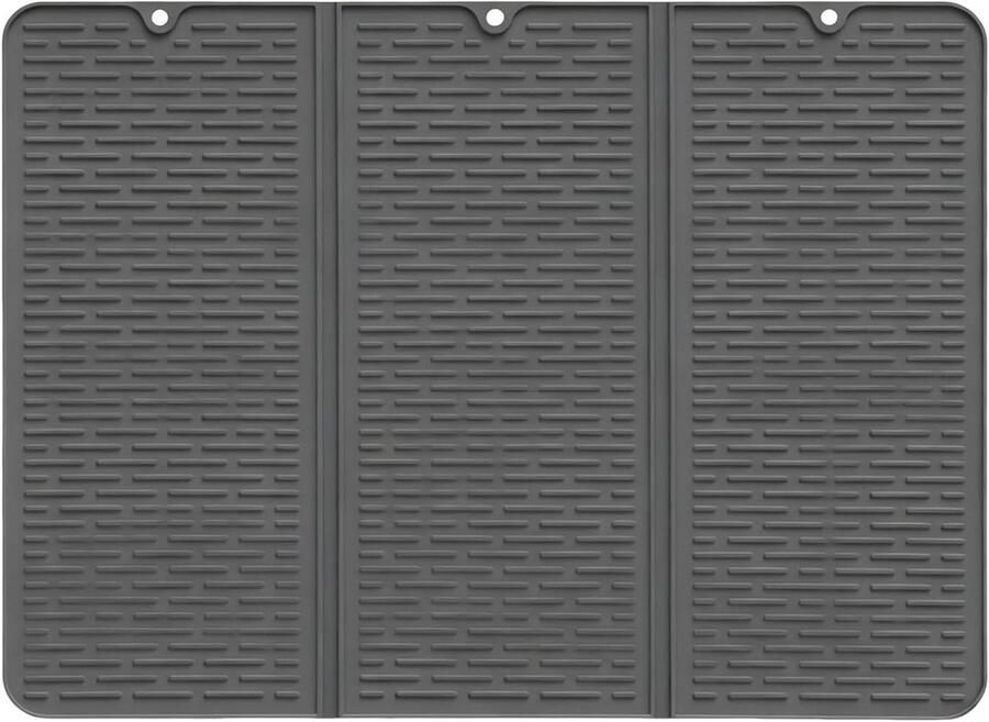 Beschermende Mat Kookplaat Aanrecht Onderlegger Kookplaat Beschermen Brandwonden Preventie 71 x 50 cm Grijs - Foto 1