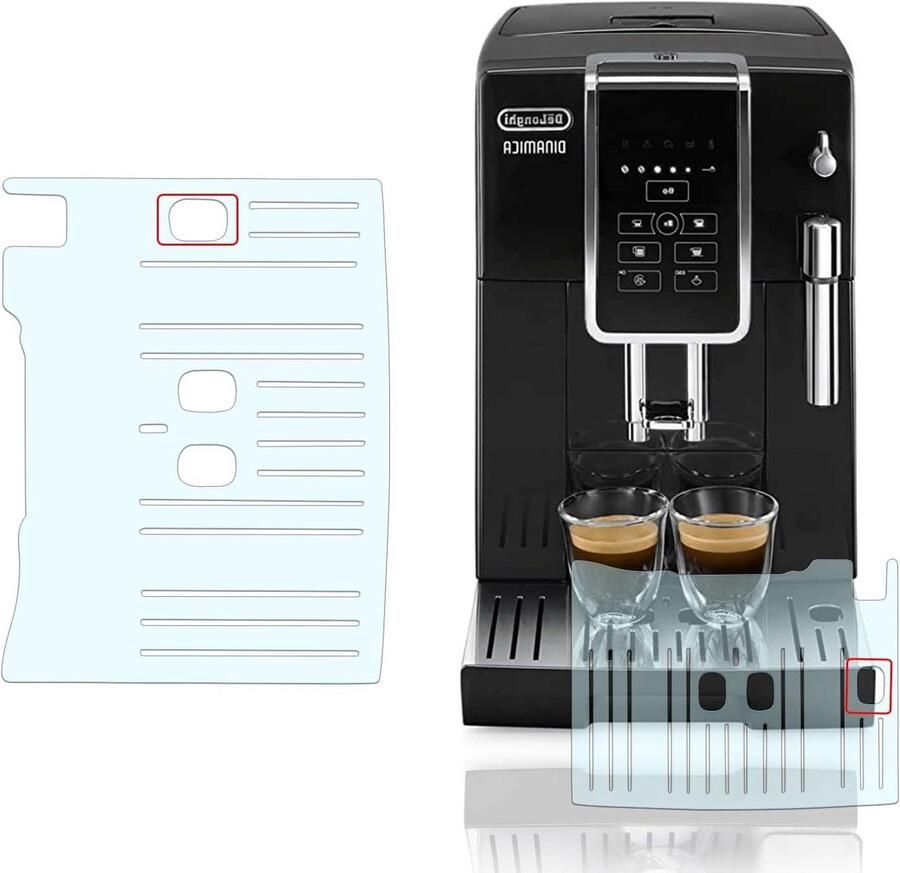 Beschermfolie set Krasbescherming folie Koffiemachine onderhoud Op maat gemaakt N.v.t. Transparant