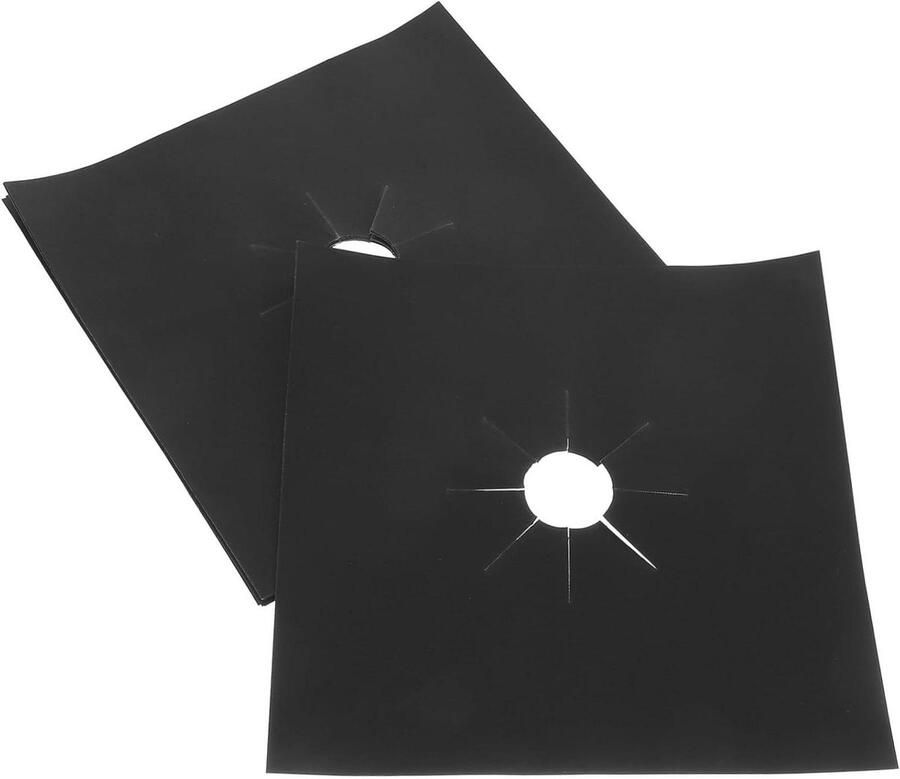 Beschermmat Gasfornuis Fornuisbeschermer Mat Schoon Koken Vetafvoerend Oppervlak 27 x 27 cm Zwart