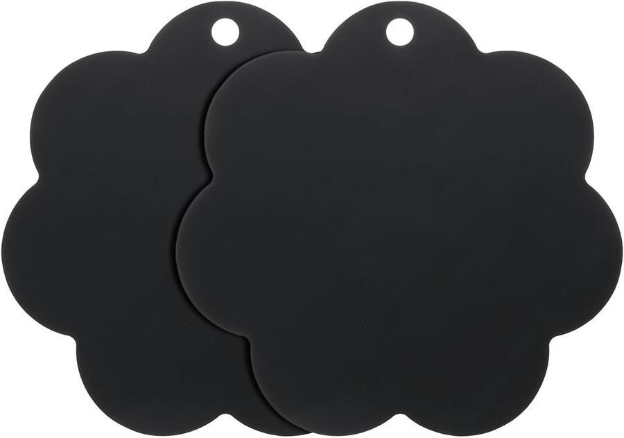 Beschermmatten Inductie Keukenmat Siliconen Kookplaat Beschermen Hittebestendig Antislip 20cm Diameter Zwart