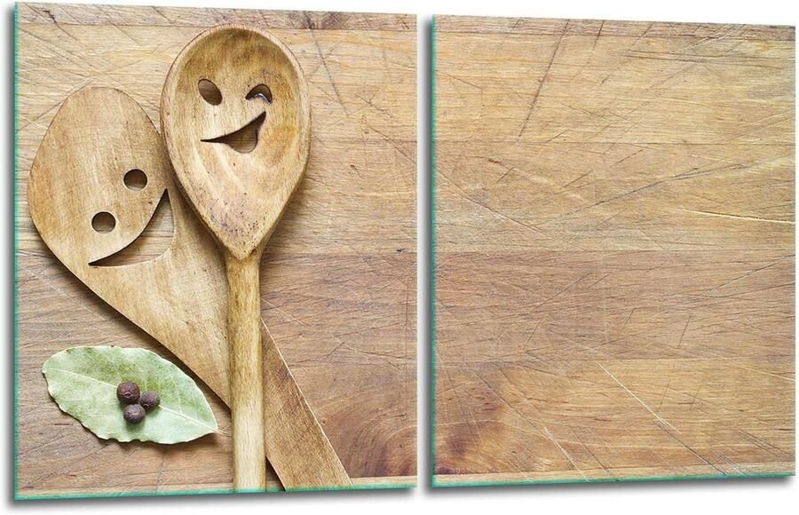 Beschermplaat Keramische Kookplaat 2x Hittebestendige Glasplaat 40x52 cm Snijplank & Spatwand