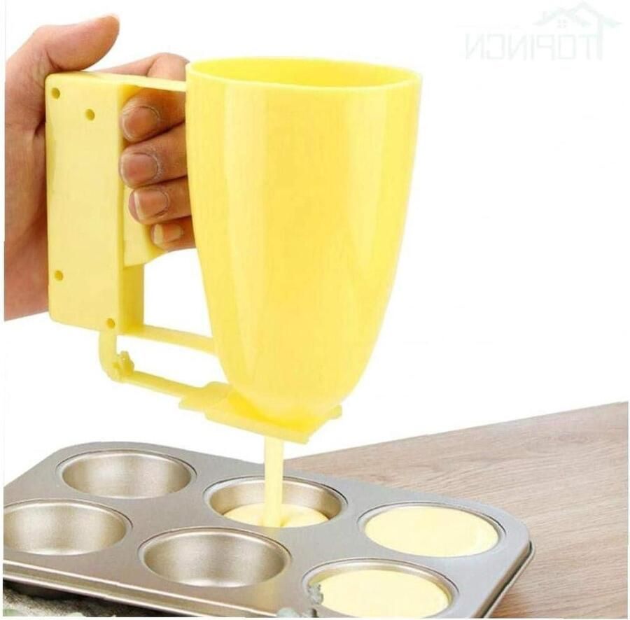Beslag Dispenser Bak Gadget Koele Gebakjes Maken Precisie Handvat 15.8 cm Geel
