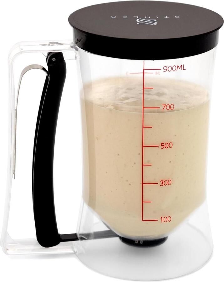 Beslag Dispenser Bak Gereedschap Pannenkoeken Maken BPA-vrij Materiaal 168 x 117 x 193 cm Zwart Rood