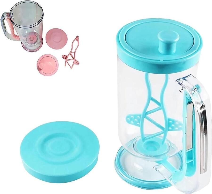 Beslag Dispenser Beslag Mixer Bakken en Maken 2-in-1 Mixer en Dispenser 900 ml Blauw