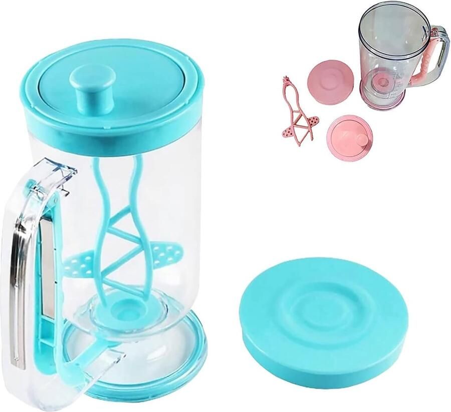 Beslag Dispenser Beslag Mixer Bakken Maken 2-in-1 Functie 900 ml Inhoud Blauw