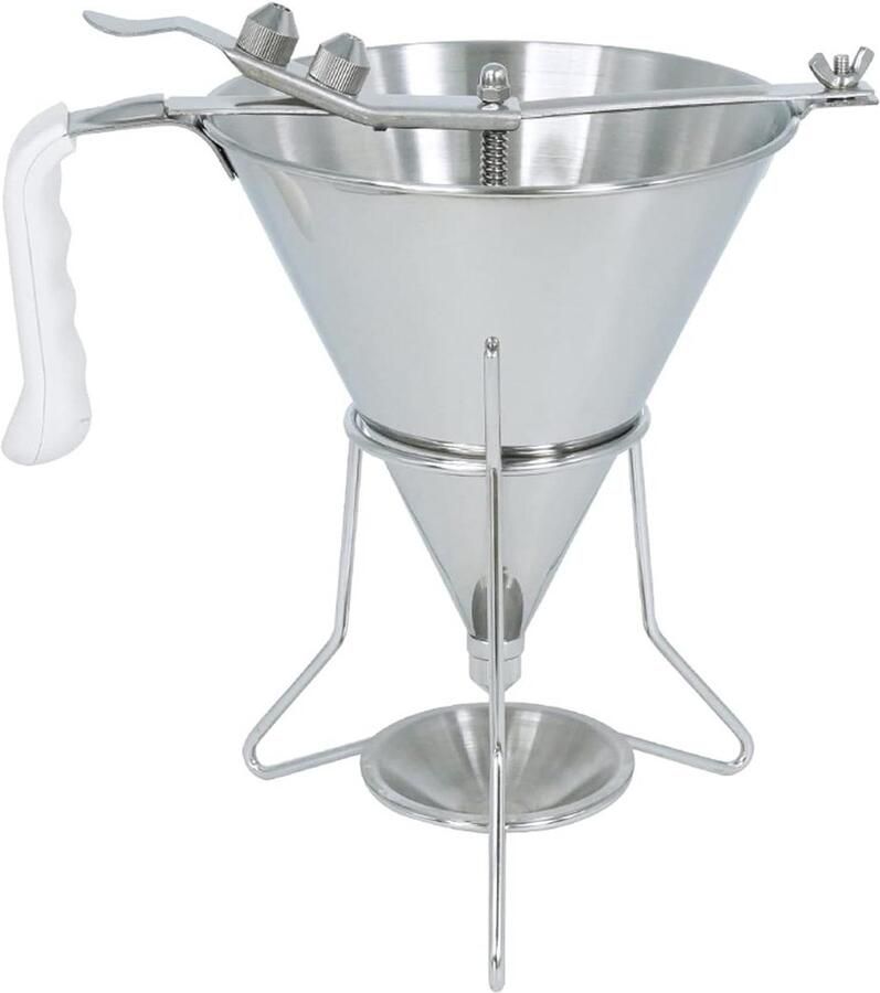 Beslag Dispenser Cake Maker Bakken en Decoreren Roestvrij Staal 1.8L Inhoud Zilver
