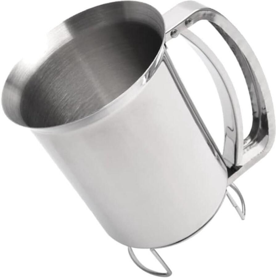 Beslag Dispenser Deeg Mixer Bakken Maken Roestvrij Staal 16 cm Hoog Zilverkleurig