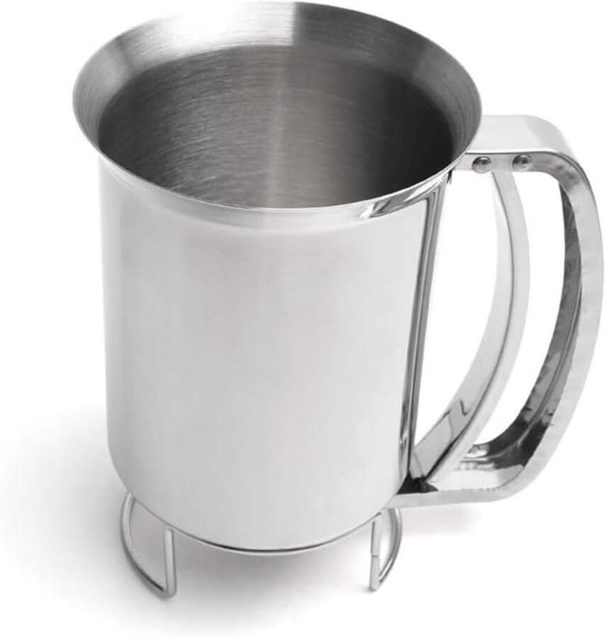 Beslag Dispenser Deeg Trechter Bakken Maken Roestvrij Staal 17 x 15 x 11 cm Zilver