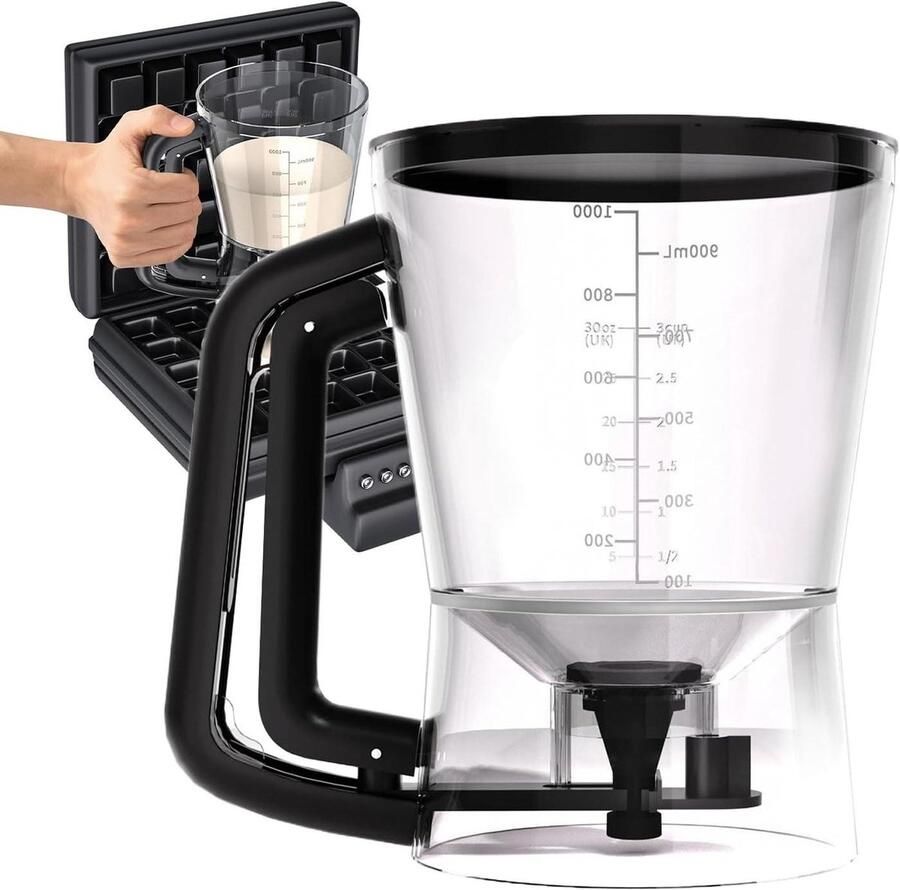 Beslag Dispenser Fles Gieten Bakken Maken Eén Hand Bediening 1 Liter Transparant
