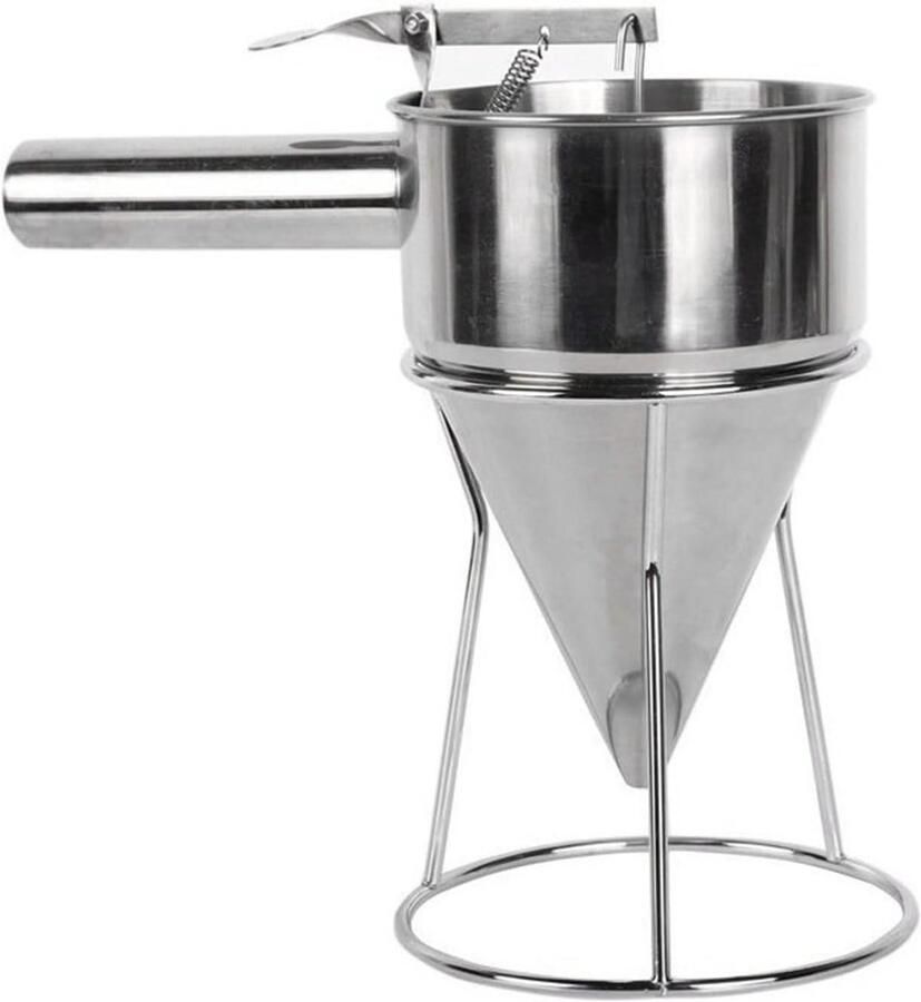 Beslag Dispenser Keuken Gadget Bakken Maken Roestvrij Staal 25.5 x 27 cm Zilver