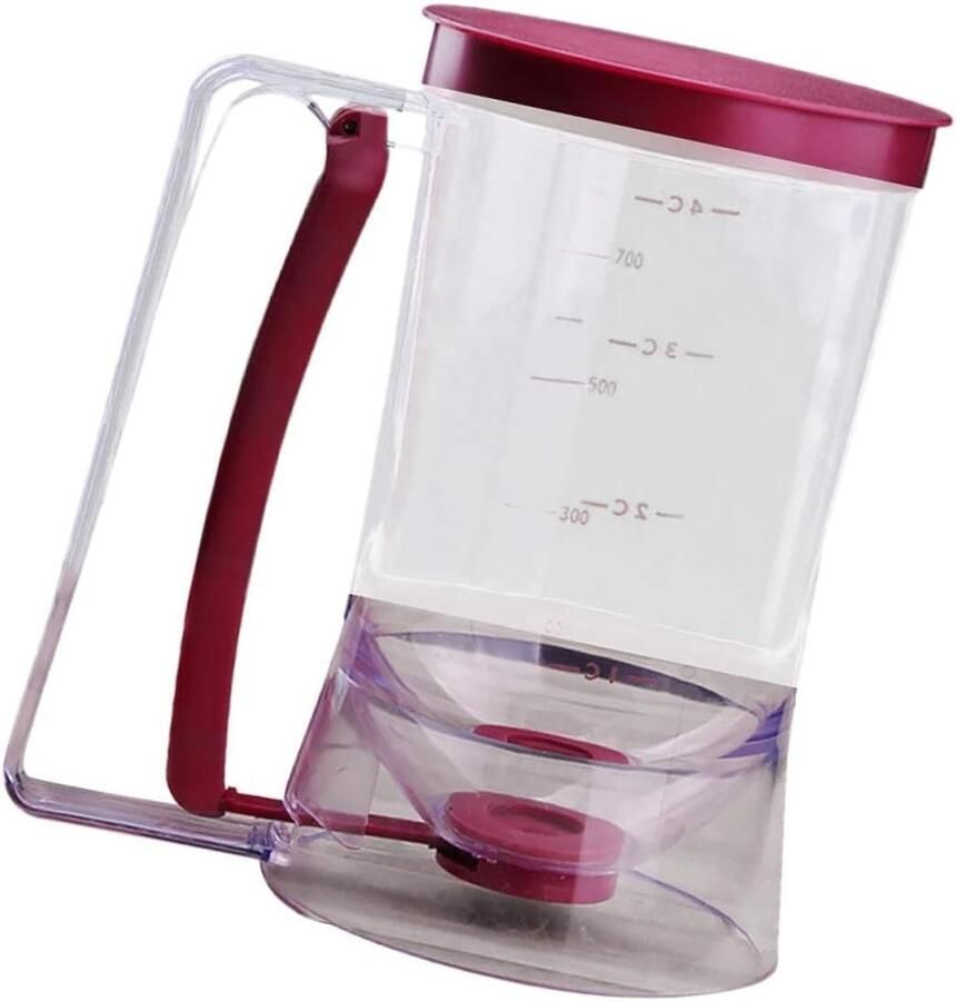 Beslag Dispenser Keuken Tool Bakken Maken Ergonomische Handgreep 18.5 x 11 x 18.5 cm Rood