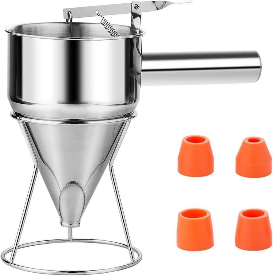 Beslag Dispenser Keuken Trechter Beslag Verdelen Handmatige Bediening 28 x 30 cm Zilver