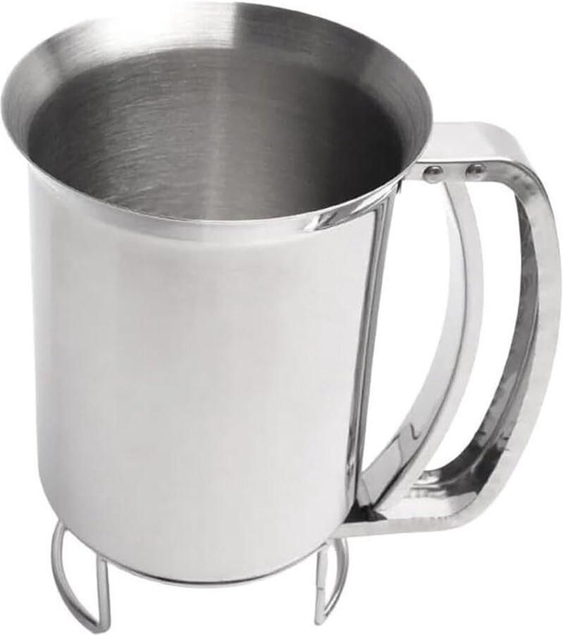 Beslag Dispenser Mixer Separator Bakken Maken Roestvrij Staal 16 x 15 cm Zilverkleurig