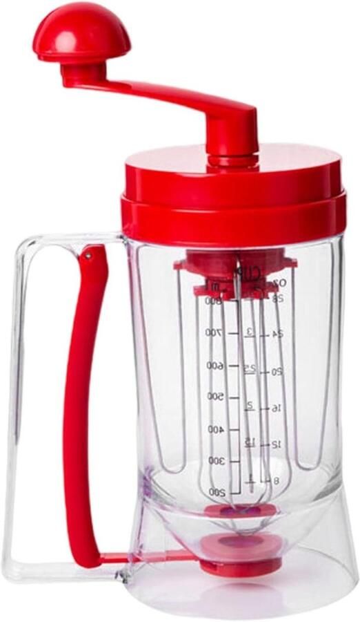 Beslag Dispenser Pannenkoek Cupcake Maker Bakken Zonder Knoei Nauwkeurige Dosering Handvat 900 ml Wit