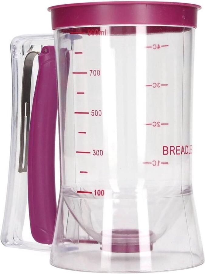 Beslag Dispenser Pannenkoek Maker Beslag Verdelen Met Meetetiket 17x11x18.5cm Transparant