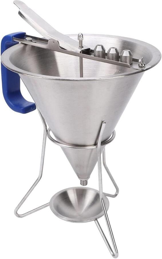 Beslag Dispenser Pannenkoekenmaker Bakken en Decoreren Met Stabiele Stand 27 x 25 x 21 cm Zilver