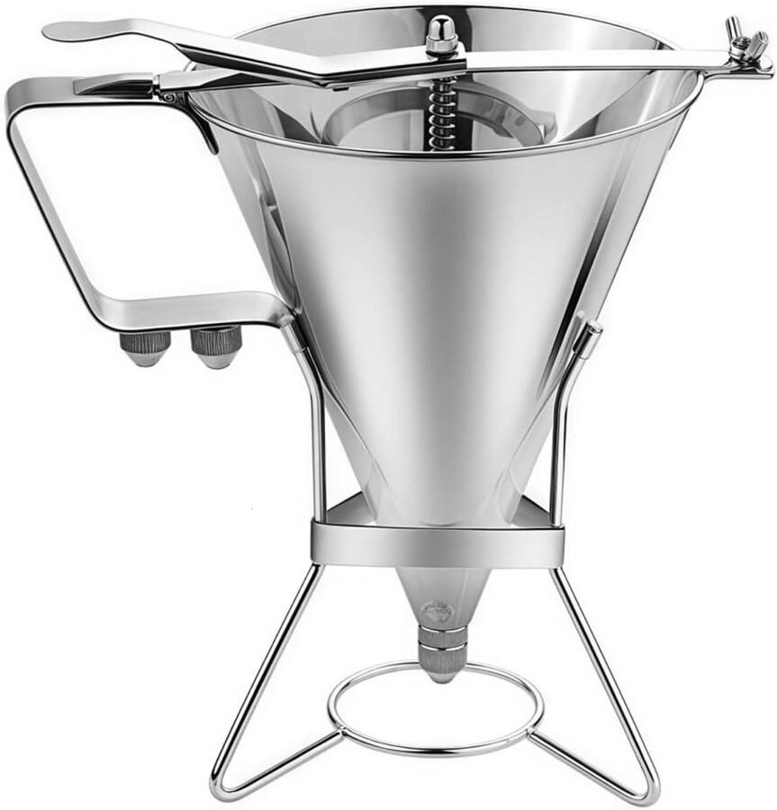 Beslag Dispenser Trechter Verdeeler Bakken Maken Grote Capaciteit 1800 ml Zilver