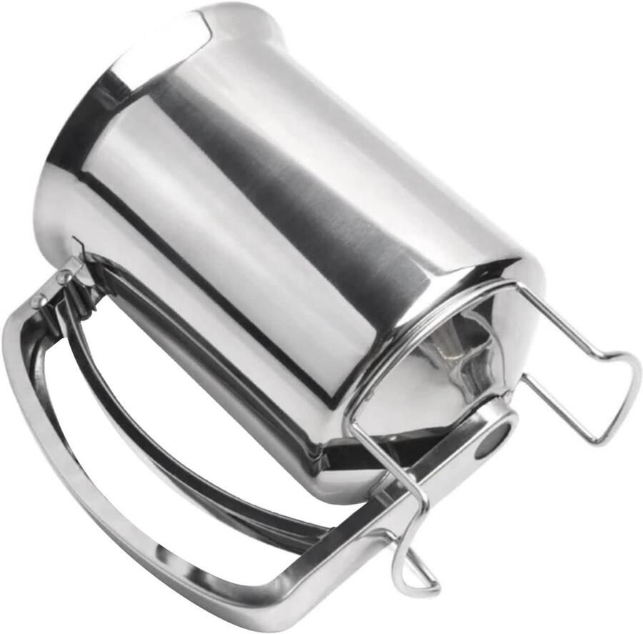 Beslagdispenser Bakgereedschap Pannenkoek Maker Nette Gebakjes Maken Mess-Vrije Bereiding 900 ml Capaciteit Zilver