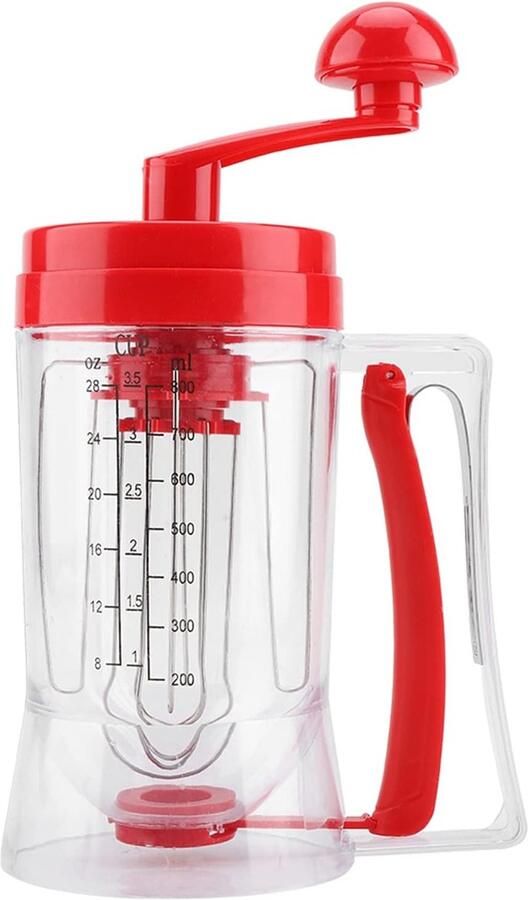 Beslagdispenser Beslagmixer Blender Bakken Thuis Eén Hand Bediening 21.5 cm Wit