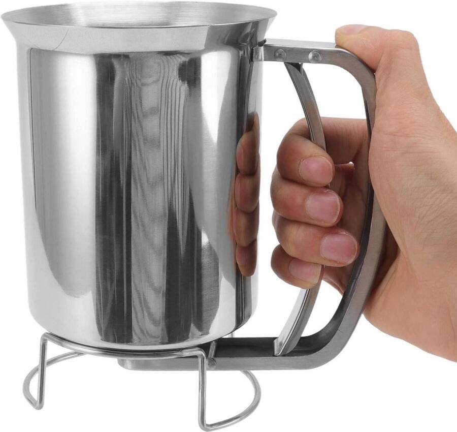 Beslagdispenser Beslagverdeler Bakken Maken Ergonomische Handgreep 1 Liter Capaciteit Zilver
