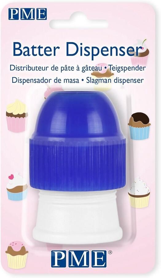 Beslagdispenser Koekbeslag Beslagschenker voor Pannenkoeken en Cakes Wit Blauw