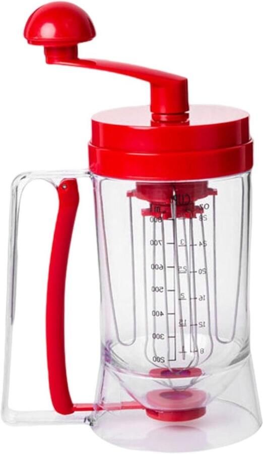 Beslagdispenser Pannenkoek dispenser Bakken en koken Ergonomisch handvat 900 ml Transparant