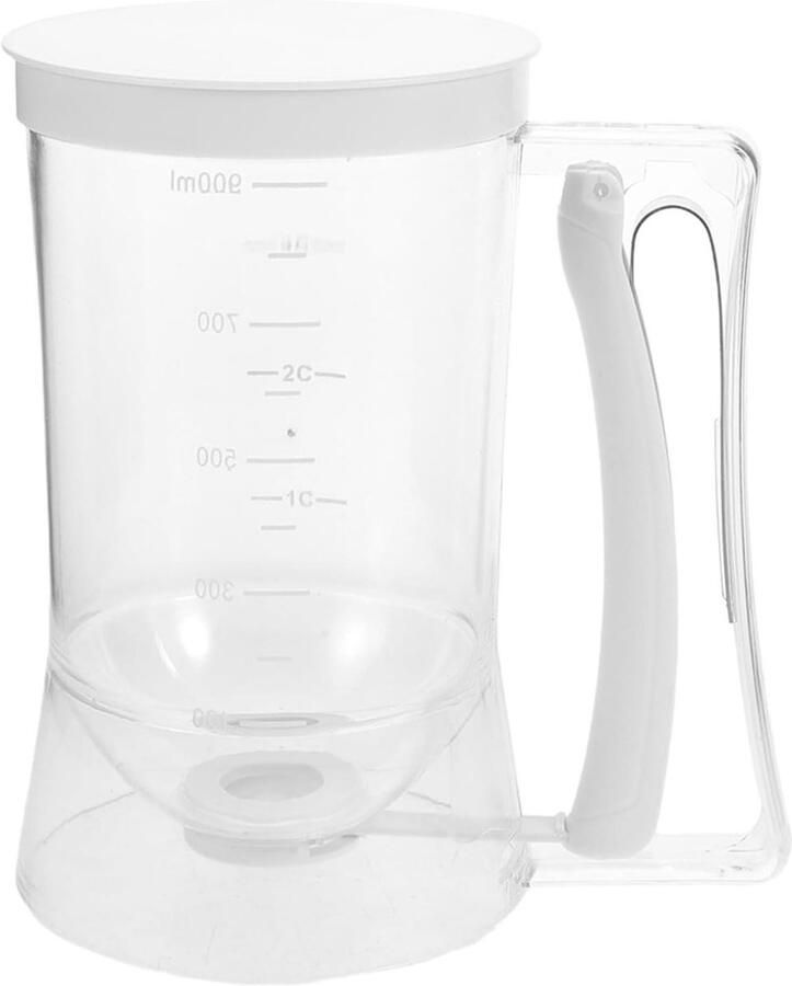 Beslagdispenser Pannenkoekendispenser Maatbeker Nauwkeurig Bakken Gecontroleerde Beslagdosering 18.5 cm Wit