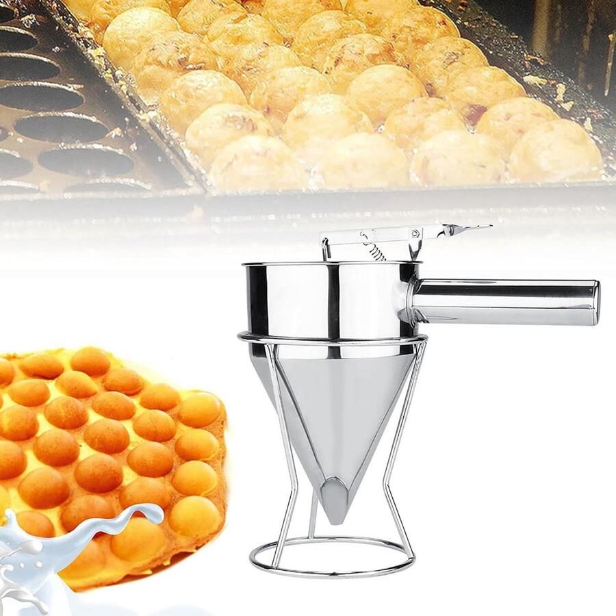 Beslagdispenser Pannenkoekenmaker Bakken en koken Automatisch doseermechanisme 13 cm diameter Zilver