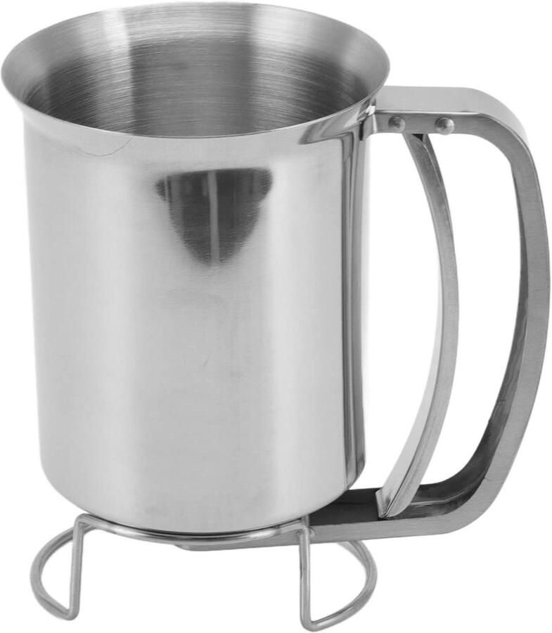 Beslagdispenser Pannenkoekenmaker Bakken Maken Roestvrij Staal 17 x 15 x 12 cm Zilver