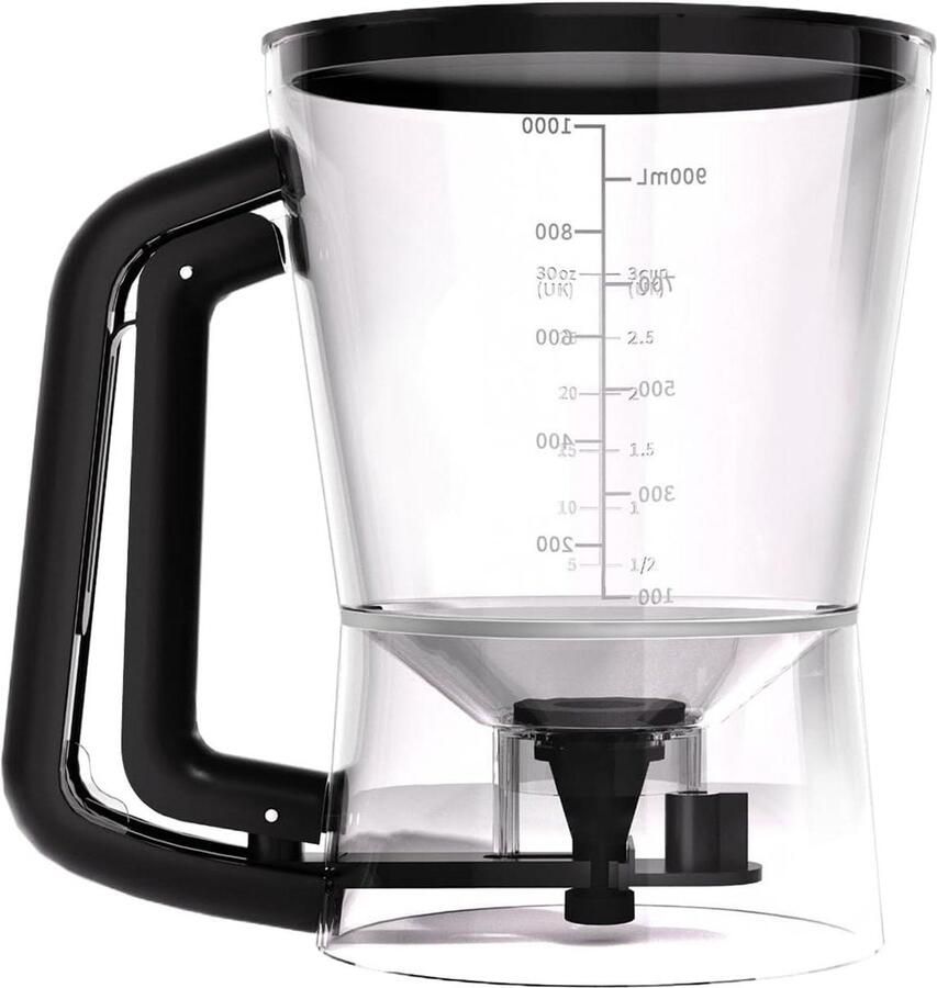 Beslagdispenser Pannenkoekenmaker Funnel Bakken en Koken Eenvoudige Bediening 1 Liter Transparant