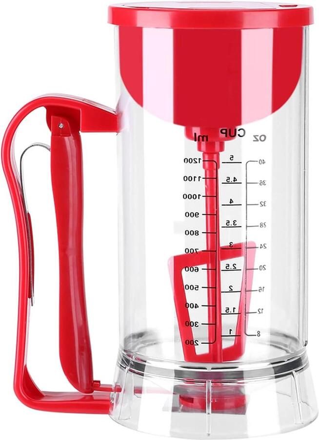 Beslag Dispenser Mixer Dispenser Bakken Maken Automatisch Mengen 1200 ml Transparant Rood