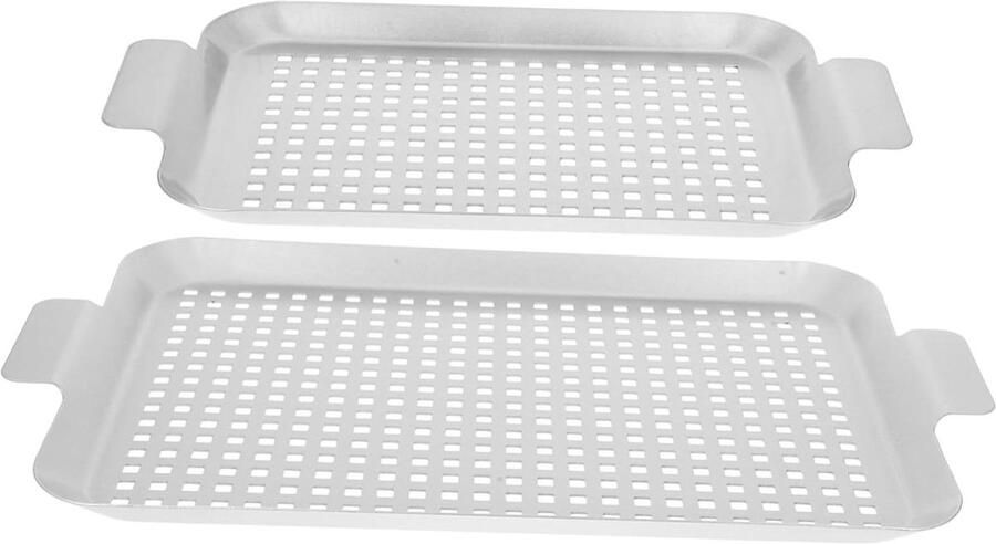BESPORTBLE 1 Set Grill Plate Small Casserole Baking Pans Supplies For Baking Kabob Rack For Grill Replacement Toaster Baking Dish Barbecues Grill Accessory Iron Silver