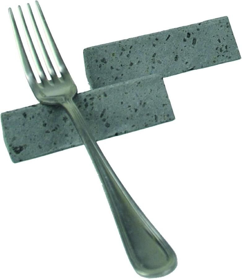 Bestekhouder Tafelaccessoire Tafel Decoratie Handgemaakt Lavasteen Set van 6 Grijs