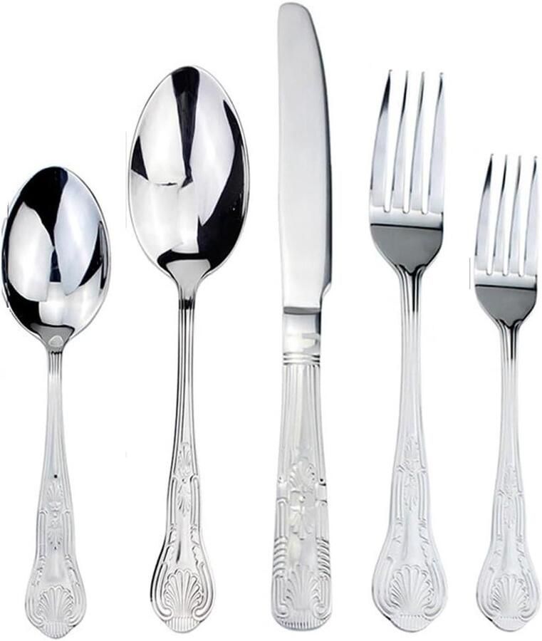 Bestekset 20-delig Luxe bestek Thuis dineren Spiegelafwerking Voor 4 personen Zilver