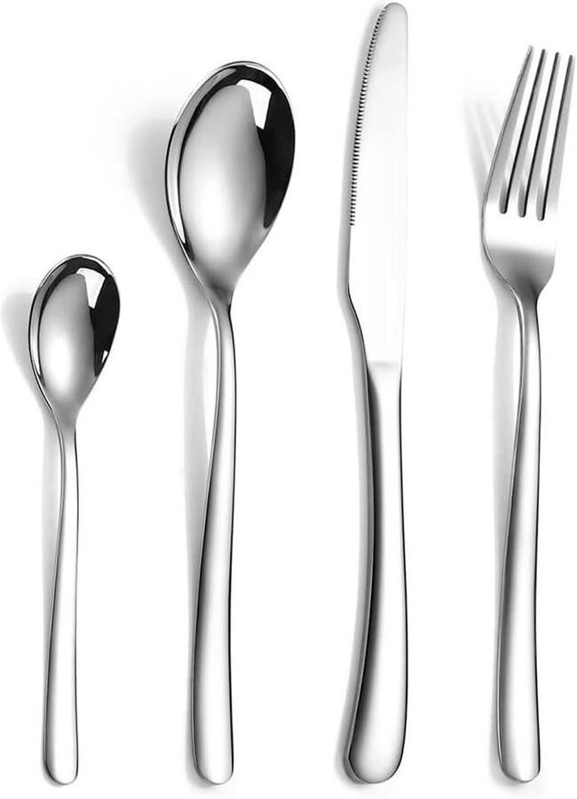 Bestekset 4 personen Gouden bestek Luxe bestek Feestelijk dineren Roestvrij staal 4 personen Goud