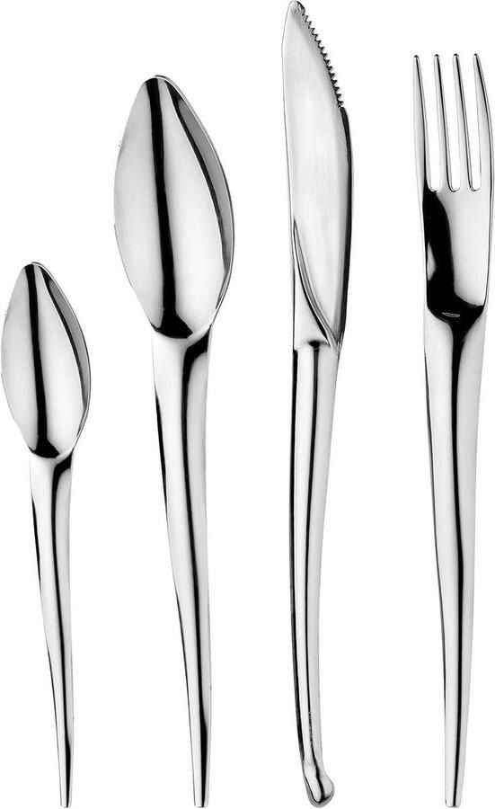 Bestekset 48-delig Eetgerei Set RVS Tafel Dekken Slang Design 48 stuks Zilver