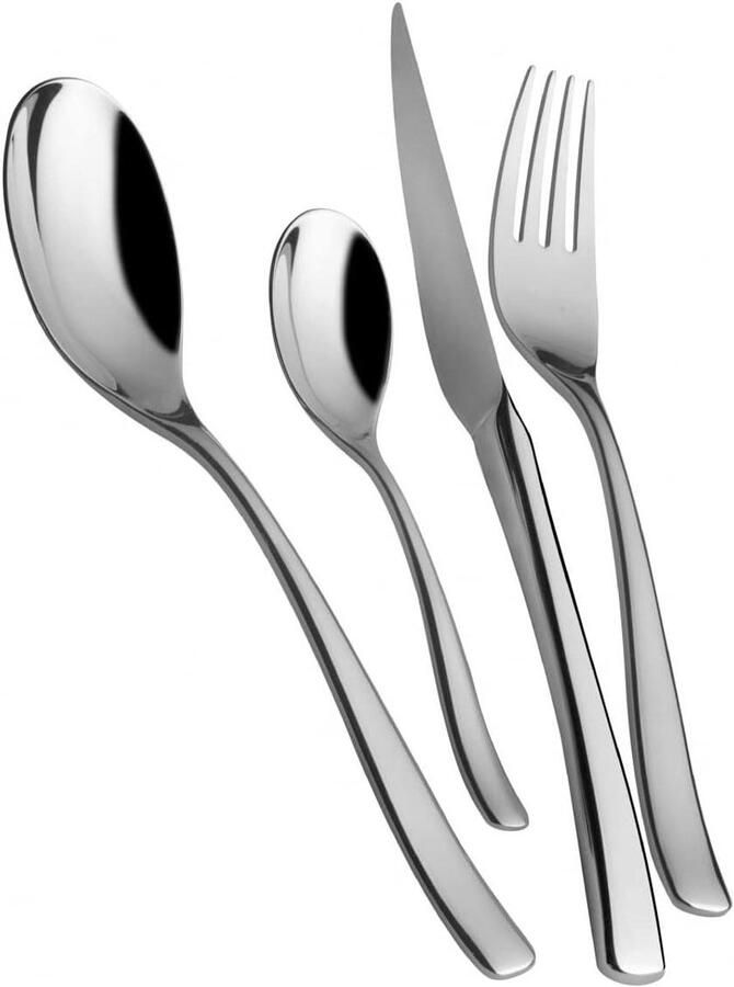 Bestekset Amalfi Eetbestek Set Tafel Dekken Roestvrij Staal 18 10 24-delig Gepolijst