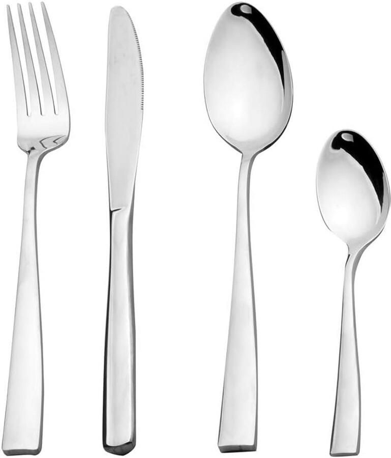 Bestekset Goud Eetgerei Set Tafel Dekken Roestvrij Staal 32 Delig Goud
