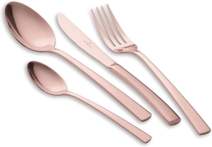 Bestekset Serviesgoed Tafelbestek Dineren Tafeldekken 24-delig Spiegelafwerking Niet gespecificeerd Roségoud