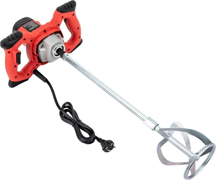 Betonmixer 1500W Draagbare Mortelmixer 6 Verstelbare Snelheden Perfect voor het Maken van Cement SnelShoppen