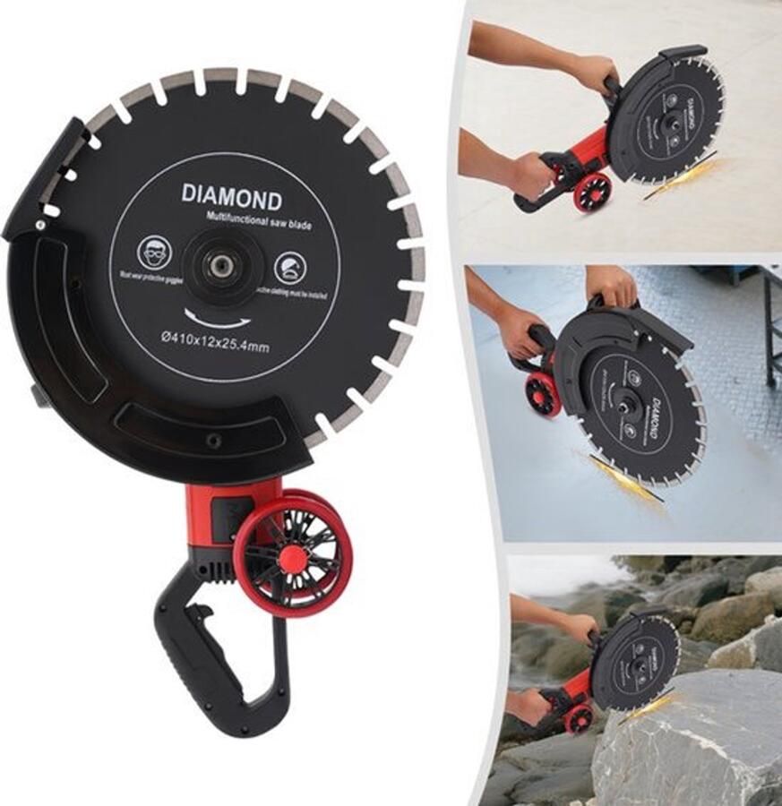 Betonzaag Elektrische 4000 W 16 Inch Zaagblad Aluminium Koper Nylon Koolstofstaal Zwart Cirkelzaag