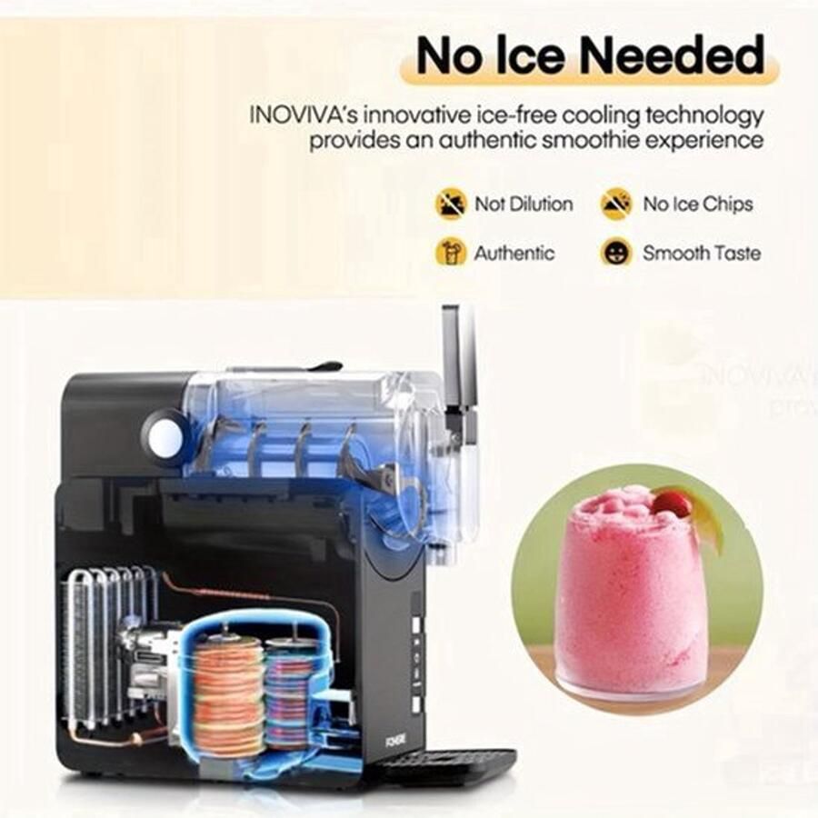 Bevroren Drankjes Machine – Slushmaker – Smoothie Maker – Milkshake Machine – 2 Liter Volume – Snelle Invries Technologie – Zelfreinigend Systeem - Foto 2