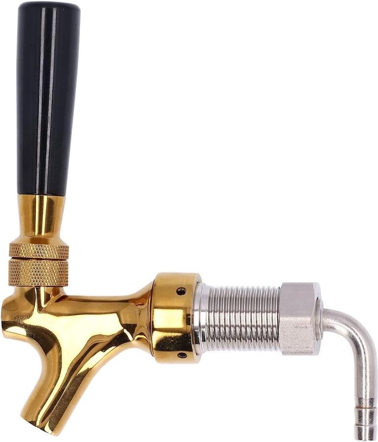 Biertap Keg Faucet Verstelbaar RVS Messing Vermindert schuim en bubbels Voor thuisbrouwer en horeca ShopVlot
